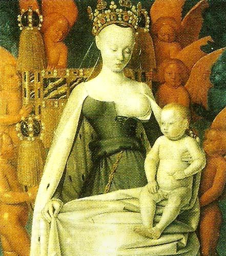 Jean Fouquet madonna och barn China oil painting art